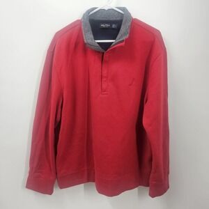 Nautica men's Size Large  quarter-zip performance  pullover sweatshirt
